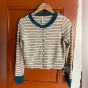 Free People nocturnal stripe cardi XS